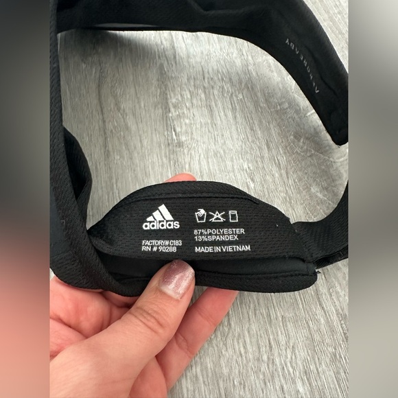 adidas women’s superlite visor/cap adjustable one size  black - Picture 6 of 6
